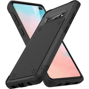 Samsung Galaxy S10 Plus Için Çift Katmanlı Sert Pc Yumuşak Tpu Telefon Kılıfı - Siyah (Yurt Dışından)