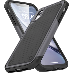 iPhone Xr Için Çift Katmanlı Sert Pc Yumuşak Tpu Telefon Kılıfı - Gri - Siyah (Yurt Dışından)