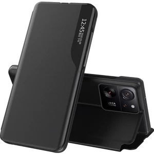Xiaomi 13T /13T Pro /redmi K60 Ultra Için Akıllı Görünüm Flip Stand Pu Deri Telefon Kılıfı - Siyah (Yurt Dışından)