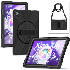 Lenovo Tab M10 Plus TB-125F/128F (3.nesil) Uyumlu Yüksek Korumalı Askı Kayışlı Tablet  Silikon Kılıf