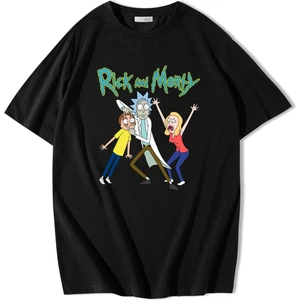 BRZ Collection Unisex Oversize Rick And Morty T-Shirt