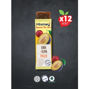 Bee Erik Ve Polen Meyve Bar 12 Adet | Vejetaryen, Glutensiz Sağlıklı Atıştırmalık- 25gr X 12 Adet