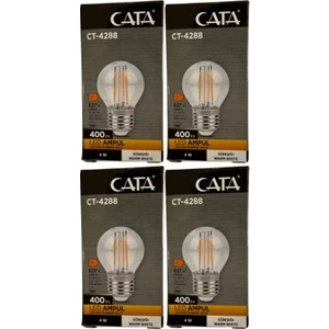 CT-4288 4W 2700K (Günışığı) E27 Duylu LED G45 Filament Ampul (4 Adet)