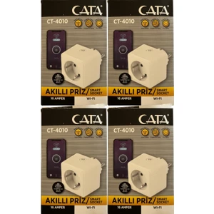 CT-4010 Wifi Üzerinden Kontrol Edilebilen Akıllı Priz (4 Adet)