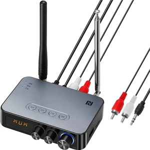 Bluetooth Ses Adaptörü Bluetooth 5.1 Verici Alıcı Tv Ev Stereo Uzaktan Kumanda ile Kablosuz Ses Adaptörü (Yurt Dışından)