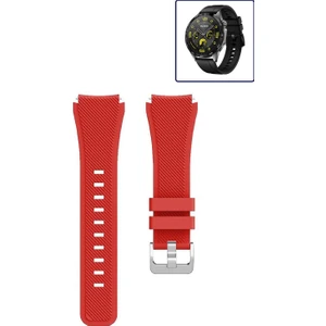 Huawei Watch Gt4 46MM Akıllı Saat Uyumlu Kordon Tırtık Desenli Tokalı Silikon Kayış