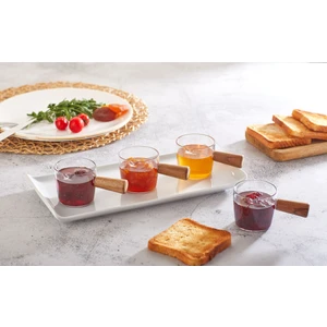 Kitchen Life 4 Adet Ahşap Saplı Mıka Reçellik Sosluk Kahvaltı Seti - 80 ml
