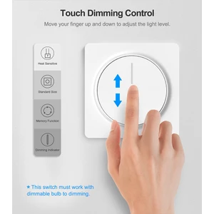 Tuya Akıllı Wifi Dimmer Işık Anahtarı, Dokunmatik Karartma Paneli Duvar Anahtarı 100-240V, Alexa Google Home Için Çalışır (Yurt Dışından)