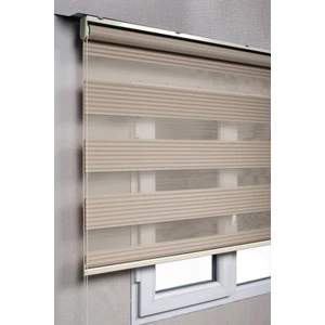 Bizden Perde Pileli Kum Beji Zebra Stor Kaliteli Güneşlik Perdeler