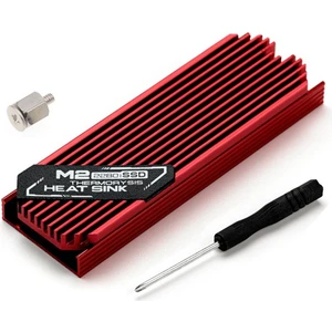 Ultra Ince M.2 SSD Isı Emici M2 2280 Katı Hal Sabit Disk Alüminyum Soğutucu Soğutucu Soğutma Termal Ped Kırmızı (Yurt Dışından)