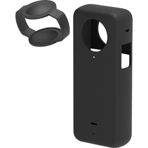 Insta 360 X3 Panoramik Aksiyon Kamerası Için Silikon Kılıf Toz Geçirmez Silikon Koruyucu Kılıf Anti-Drop Kılıfı (Siyah) (Yurt Dışından)