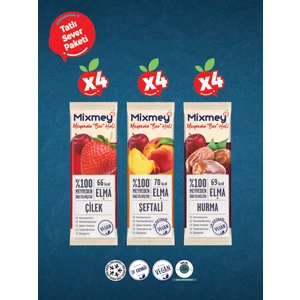 Tatlı Sever Meyve Bar 12 Adet | Vegan, Glutensiz, Sağlıklı Vegan Atıştırmalık - 20gr X 12 Adet