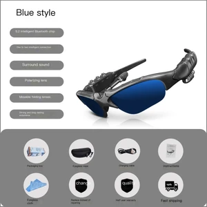 Bluetooth Gözlük Kulaklık Akıllı Kablosuz Müzik Bisiklet Polarize Güneş Gözlüğü (Yurt Dışından)
