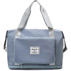 Kuang Biao Yeni Stil Katlanır Seyahat Çantası Moda Spor Çantası Islak ve Kuru Ayırma Büyük Kapasiteli Genişleme Çantası (Yurt Dışından)