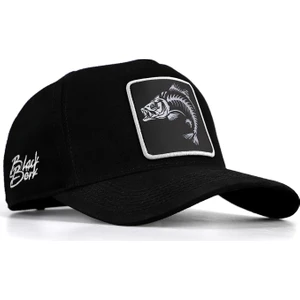V1 Baseball Balık - 1 Kod Logolu Unisex Siyah Şapka (Cap)
