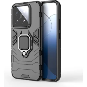 Xiaomi 14 Global Batman Serisi Yüzük Standlı Armor Kılıf Siyah