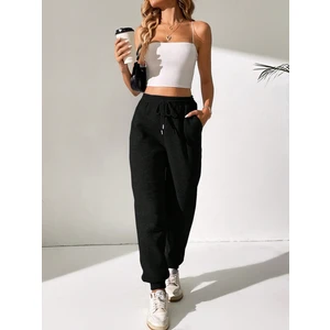 DAXİS Sportwear Company Kadın Siyah Eşofman Altı  Lastik Paça