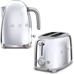 Smeg Paslanmaz Çelik Kettle ve 1x2 Ekmek Kızartma Makinesi Seti
