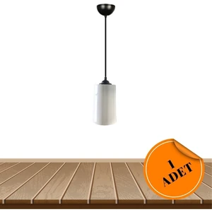 MHK Collection Rustik Akrilik Beyaz Mika Cam Tekli Sarkıt Avize