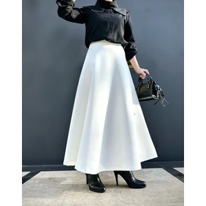 Scuba Uzun Kloş Etek Puf Scuba Kloş Etek Uzun Scuba Etek Tesettür Scuba Etek