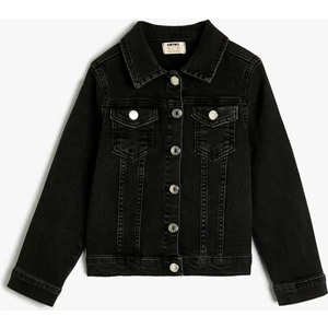 Kot Ceket Kapaklı Cep Detaylı Pamuklu Uzun Kollu