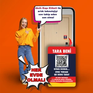 Akıllı Kapı Etiketi (Web Panelli Yönetilebilir Qr - Karekod Ev Kapı Etiketi)