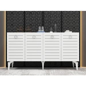 Cantek Dizayn Arrona Konsol 4 Kapaklı Beyaz-Beyaz