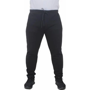 Büyük Beden Fermuarlı Eşofman Altı 3ip 11517 Sıyah