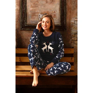 Kışlık Kadın Polar Pijama Takımı - Yılbaşı Pijaması