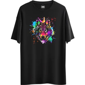 Acid Wolf  Tasarım Dijital Baskılı Regular Relax T-Shirt