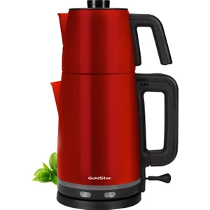 Goldstar Mat Kırmızı 2200 Watt Paslanmaz Çelik Çay Makinesi ve Su Isıtıcısı ST-7305MK