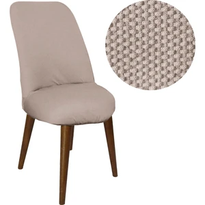 Likralı Oval Sandalye Kılıfı Yuvarlak Sandalye Örtüsü Balpetek Vizon