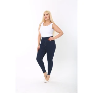 Kadın 42-58 Beden Aralığı Beli Lastikli Sahte Cepli Toparlayıcı Pantolon C608