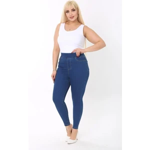 Kadın 42-58 Beden Aralığı Beli Lastikli Sahte Cepli Toparlayıcı Pantolon C608