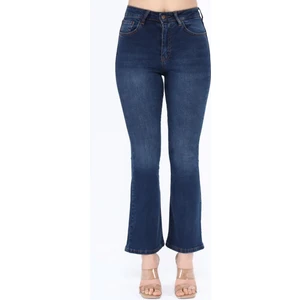 Cedy Denim Kadın İspanyol Paça Yüksek Bel Kot Pantolon Skinny Fit Jean - C605