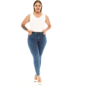 Cedy Denim Kadın Yüksek Bel Skinny Fit Jeans Büyük Beden Kot Pantolonc597