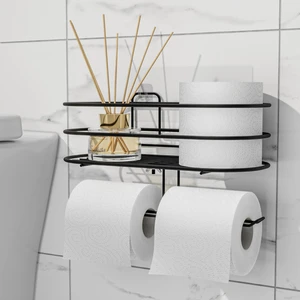 Tuvalet Kağıtlığı Yapışkanlı Wc Kağıdı Peçetelik Hazneli Tuvalet Kağıdı Organizeri Banyo Düzenleyici
