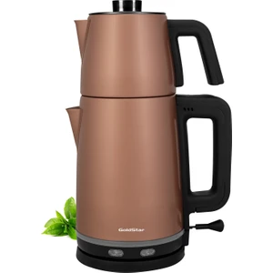 Gold 2200 Watt Paslanmaz Çelik Çay Makinesi ve Su Isıtıcısı ST-7305G
