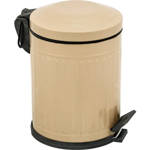 Vintage Çöp Kovası Çizlili Cappucino 5 Lt