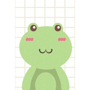 Cino 88 Sevimli Yeşil Kurbağa Figürlü Çocuk Odası Oyun Halısı