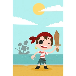 Cino 88 Küçük Korsan Erkek Çocuk Odası Oyun Halısı