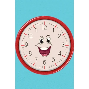 Cino 88 Mavi Kırmızı Saat Çocuk Odası Öğretici Oyun Halısı