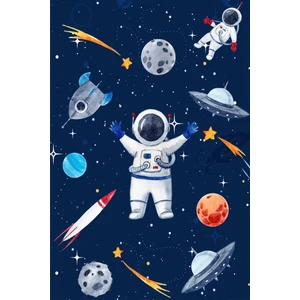 Cino 88 Mavi Lacivert Astronot Uzay Çocuk Odası Oyun Halısı