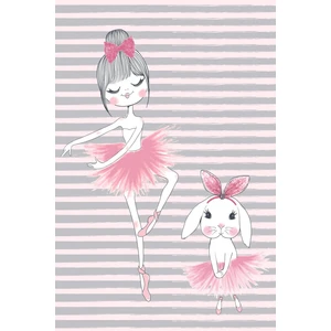 Cino 88 Pembe Krem Balerin Kız Çocuk Odası Oyun Halısı