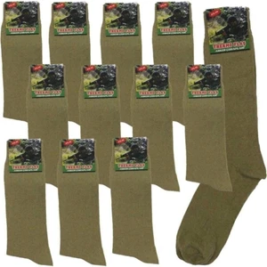 12'li Asker Çorabı Yazlık Likralı Pamuklu Haki Nano Renk