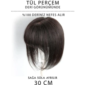 Lolly Pony Tül Perçem Gerçek Saç Deri Tepeli 10X12 Doğal Siyah