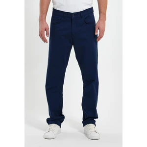 The Season TheSeason Erkek Lacivert Gabardin Relaxed Esnek Keten Baggy Pantolon