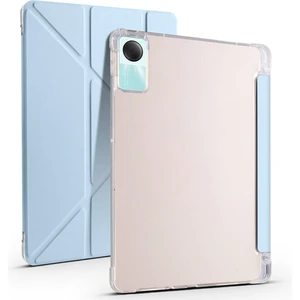 Xiaomi Redmi Pad Se 11 İnç Kılıf Yatay ve Dikey Standlı Uyku Modlu Kalemlikli Trifold Arkası Soft Silikon Smart Kılıf