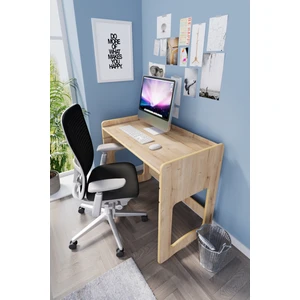 Zeo Wood Design Yükseklik Ayarlı Mdf Çalışma Masası 90*53 cm - Safir Meşe