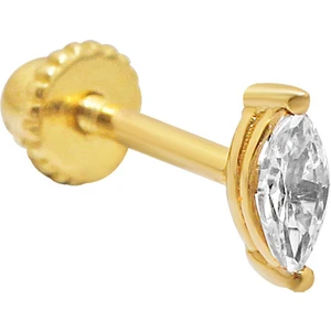 Altınkesesi Altın Kıkırdak Küpe Tekli Markiz Piercing Tragus Helix
